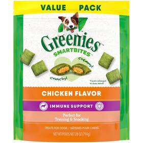 Greenies 642863115479 Smartbites Immune Support Crunchy And Soft Dog Treats Chicken Flavor 28 Oz