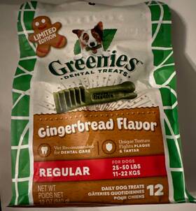Greenies 642863117053 Regular 12 Daily Dental Treats For Dogs 25-50 Lbs 12oz 340g