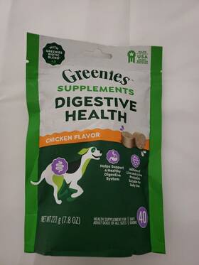 Greenies 642863117985 Supplements Digestive Health For Dogs Chicken Flavor 7.8 Oz. Dog Chews