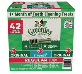Greenies 705353938559 Regular Dental Treats Variety Pack For Dogs Net Wt 42 Oz