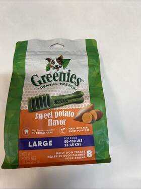 At1011335 Greenies Large Natural Sweet Potato Flavor Dental Dog Treats 12 Oz. Count Of 8