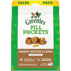 B07s2tddck Greenies Pill Pockets For Dogs Large Peanut Butter 15.8oz 60 Treats