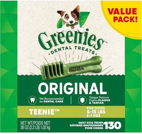 Wyb14 Greenies Teenie Dental Dog Treats 260 Count 130 X2 4 - 18 Oz Bags