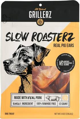 Grillerz 015958972705 Real Pig Ears 12 Count Single Ingredient All Natural For Dogs Do
