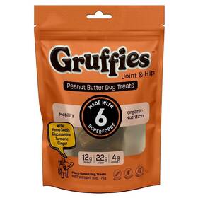 18022077 Gruffies Joint And Hip Peanut Butter Dog Treats 6oz