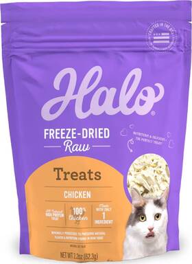 30055 Halo 100% Chicken Breast Freeze-dried Raw Treats 2.2 Oz