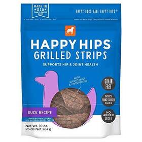Happy Hips 693804292582 Grilled Dog Treats Duck 10 Oz. Pouch