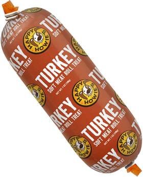Happy Howies 749462122072 Soft Meat Roll Dog Treat - Turkey 7 Oz