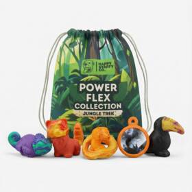 B0gj6yspf7 Happy Staffy Powerflex Jungle Trek Dog Toys - 5 Piece Durable Chew Toy Set For