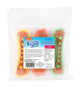 Hartz 032700129255 Dog Treats And Chew Toys Bacon Flavor Assorted Colors Large 3 Pack