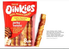 3270015585 Hartz Oinkies Jerky Twists With Naturally Smoked Pork And Real Chicken Breast Dog
