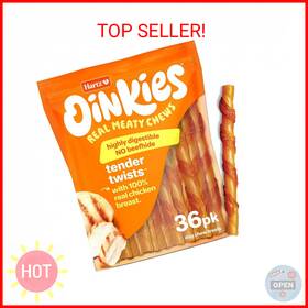 Hartz 445015786731 Oinkies Tender Twists With Real Chicken Breast Rawhide-free Dog Treats Hi