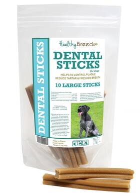 Healthy Breeds 192959020960 German Wirehaired Pointer Dental Sticks Large 10 Count
