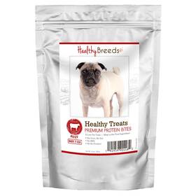 Healthy Breeds 192959904482 Pug Treats Premium Protein Bites - Low Fat Dog Beef Is The 1