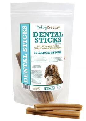 7775-ecsp-001 Healthy Breeds English Cocker Spaniel Dental Sticks Large 10 Count