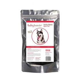 8050-sibh-001 Healthy Breeds Siberian Husky Jerky Bites Beef Recipe Dog Treats 5 Oz Heavy Duty