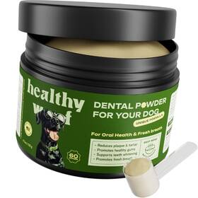 Hwddp120 Healthy Woof Dental Powder For Dogs - Complete Oral Care Bone Broth Dog Teeth Cleaning Po