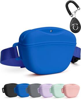 Sdtp202312 Heouvo Dog Treat Pouch With Clicker 1.67 Cup Silicone Bag Magnetic Closure Waist Bel