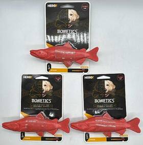 Hero 711085643739 3pk Bonetics Dog Chew Bone Extremely Durale Salmon Flavor Large Dogs