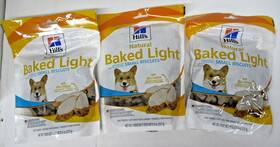 Hills 052742009018 Natural Baked Light Dog Biscuits With Real Chicken Small Dogs 3x 8oz Bag