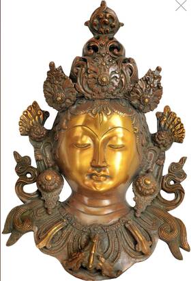Himalayan Craft 676737034542 Green Tara Brass Wall Mount Sculpture Statue Tibetans Buddha