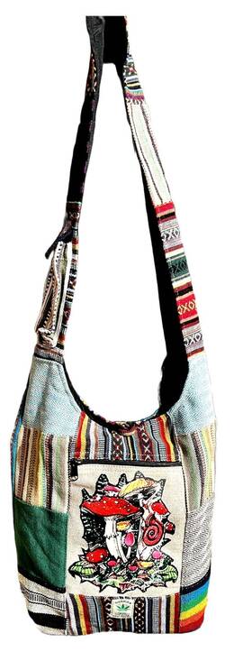 Amr-14 Himalayan Craft Hemp Shoulder Bag American Style 14 In Multi-purpose Unisex Cross Body Shoppi