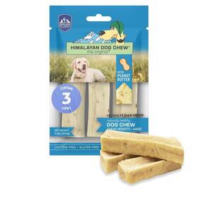 Himalayan Dog Chew 857164007693 Original Yak Cheese Peanut Butter 3 Small Sticks 1.1 Oz Gluten Free