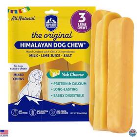 B004gt6j0q Himalayan Dog Chew Yak Cheese Chews - 3 Xl Sticks Gluten Free Natural Long Lasting Treats