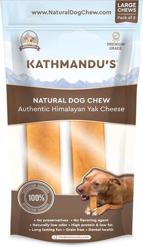 Himalayan Pet Supply 860449000944 Kathmandus Authentic Cheese Yak Chew Contains 2 Large Chews