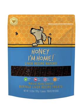 13340 Honey Im Home Liver Recipe Wafers Buffalo Dog Treats 13.23 Ounces - All Natural Free Ra