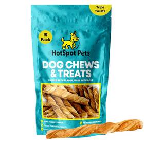 Hotspot Pets 688957297157 Tripe Twists For Dogs - Premium All Natural Beef Sticks Single Ingredient C