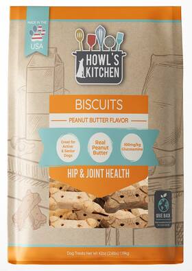 Dt886 Howls Kitchen Biscuits 12 Oz Bag 1 Count Peanut Butter Flavor Hip And Joint Formula Ra