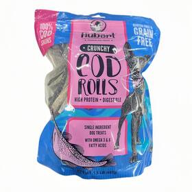 Hp-codro15 Hubert Premium Dog Treats Pet Cod Skin Rolls - Single Ingredient Natural For