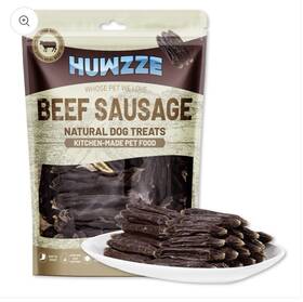Ads-b0001 Huwzze Beef Sausage For Dogs And Cats Human Grade Dog Treats Snacks 14.1 Oz