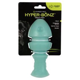 Hyper Pet 012575519528 Hyper-bonz Glow In The Dark Treat Fish With Salmon Scent Interactive Dog Toy