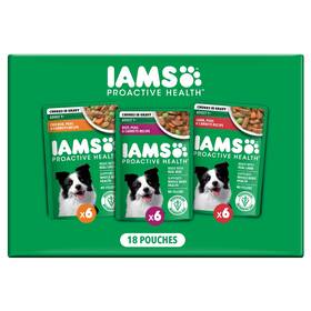 Iams 019014808892 Proactive Health Adult Wet Dog Food Variety Pack 3.5 Oz. Pouch 18 Count