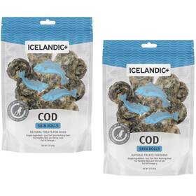756ice Icelandic Cod Skin Rolls Dog Treats Bundle 2 3oz Bags