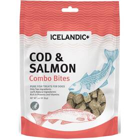 Icelandic 850003829227 Plus Cod And Salmon Combo Bites Dog Treat 3.0-oz Bag