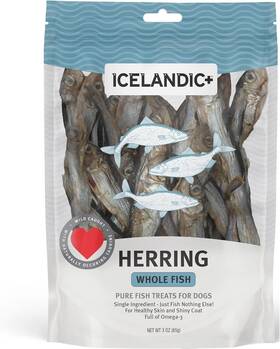 Icelandic 850003829616 Herring Whole Fish Dog Treat 3-oz Bag
