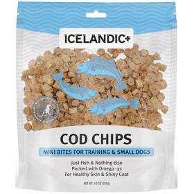 Ift-00186 Icelandic Cod 9oz -dog Treats Training And Small Dogs 2 Ingredient Air-dried Crunchy Chips
