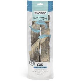 Ift-00230 Icelandic Cod Skin 10 Inch Long Hand Wrapped Dog Chew Stick 2-pack 3.2-oz Bag