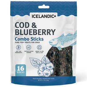 Ift-00337 Icelandic Combo Sticks Cod And Blueberry - 16ct 5.1oz Bag Dog Treats