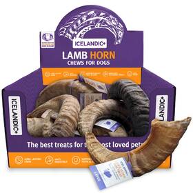 Ilh-00104 Icelandic Lamb Horn Large - 12 Pack 7 Inch Dog Chews Long-lasting Crunchy Treat