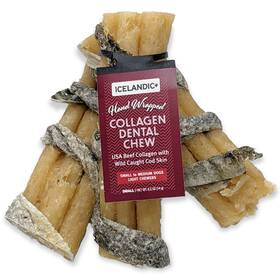 Ilh-00262 Icelandic Beef Collagen Dental Chew Stick Wrapped With Fish 4 Inch Dog Treat Ilh-00262 Icelandic Beef Collagen Dental Chew Stick Wrapped With Fish 4 Inch Dog Treat