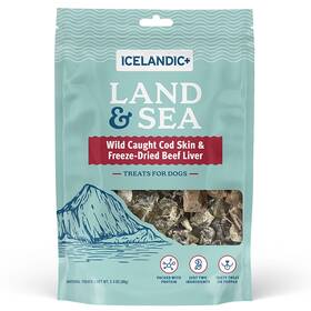 Ils-00102 Icelandic Land And Sea Wild Caught Cod Skin Freeze-dried Beef Liver Ils-00102 Icelandic Land And Sea Wild Caught Cod Skin Freeze-dried Beef Liver
