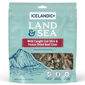 Ils-00104 Icelandic Land And Sea Wild Caught Cod Skin Freeze-dried Beef Liver