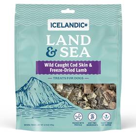 Ils-00112 Icelandic Land And Sea Wild Caught Cod Skin Freeze-dried Lamb