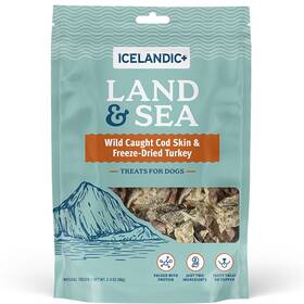 Ils-00114 Icelandic Land And Sea Wild Caught Cod Skin Freeze-dried Turkey - 2.4oz Bag