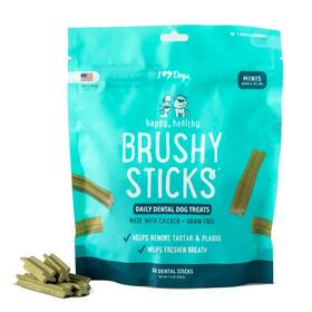 Iheartdogs 850029024019 Brushy Sticks - Dental Treats For Dogs Removes Plaque And Tartar Buildup Gr