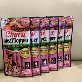 Inaba 810100850661 Churu Meal Topper For Dogs Set Of 48 Puree Tubes Chicken And With Salmon